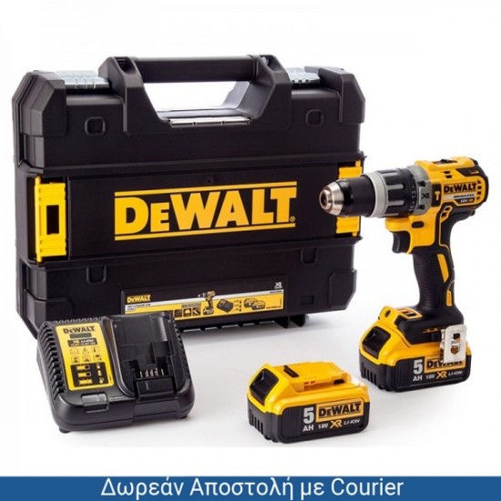 DEWALT ΚΡΟΥΣΤΙΚΟ ΔΡΑΠΑΝΟΚΑΤΣΑΒΙΔΟ BRUSHLESS XR 18V 2x5.0Ah DCD796P2