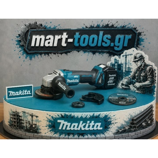 Σετ Γωνιακός Τροχός + 2 Μπαταρίες 18V 5Ah + Ταχυφορτιστής + Βαλιτσάκι Makita (DGA513RTJ)