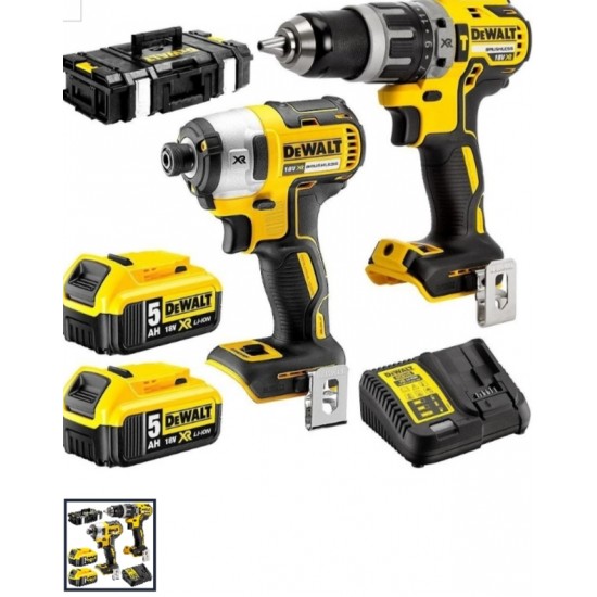 Dewalt DCK266P2 Σετ Κρουστικό Δραπανοκατσάβιδο & Παλμικό Κατσαβίδι 18V με 2 Μπαταρίες 5Ah και Θήκη.