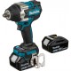 Makita Brushless Μπουλονόκλειδο 18V 2x5Ah με Υποδοχή 1/2"